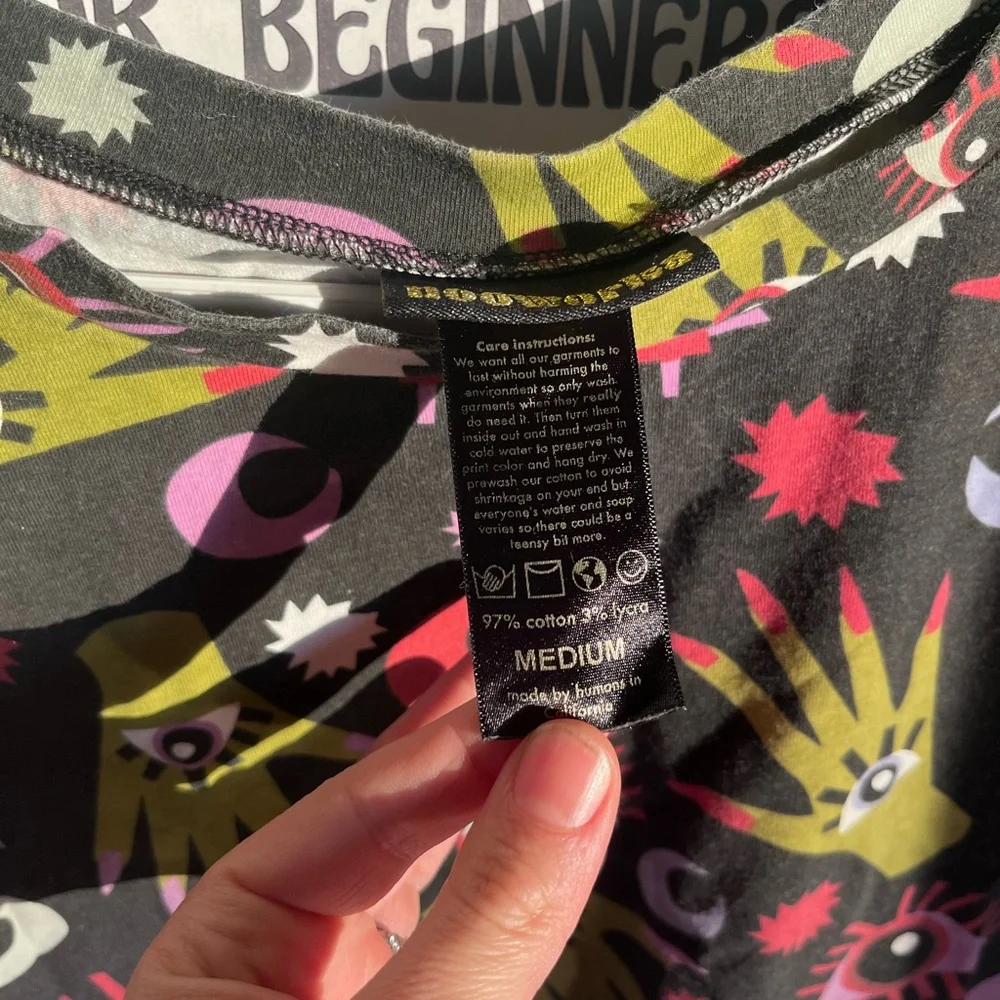 Nooworks Black and Multicolor Graphic Muscle Tee - Picture 2 of 5